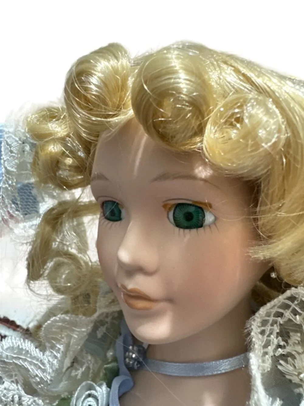 Cathay Collection Barbara Limited Edition Porcelain Dolls Blue Dress